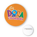 Round Shape Plastic Advertising Campaign Button (2 1/4")